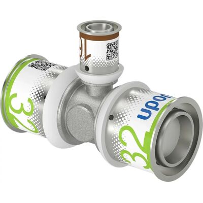 Uponor MLC pres T-stykke 32-16-32mm - til gulvvarme og vand Uponor MLC pres T-stykke 32-16-32mm - til gulvvarme og vand