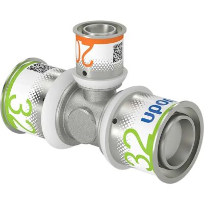 Uponor MLC pres T-stykke 32-20-32mm - til gulvvarme, vand, radiatorer Uponor MLC pres T-stykke 32-20-32mm - til gulvvarme, vand, radiatorer