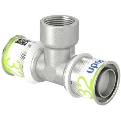 Uponor S-Press Plus T-stykke 32 x Rp 3/4" - til gulvvarme og vand Uponor S-Press Plus T-stykke 32 x Rp 3/4" - til gulvvarme og vand