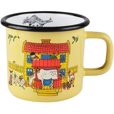 Muurla Pippi Longstocking Emaljekopp - Villa Villekulla - 3,7 dl Muurla Pippi Longstocking Emaljekopp - Villa Villekulla - 3,7 dl