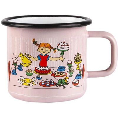 Muurla Pippi's bursdag Emaljekopp - 3,7 dl Rosa Muurla Pippi's bursdag Emaljekopp - 3,7 dl Rosa