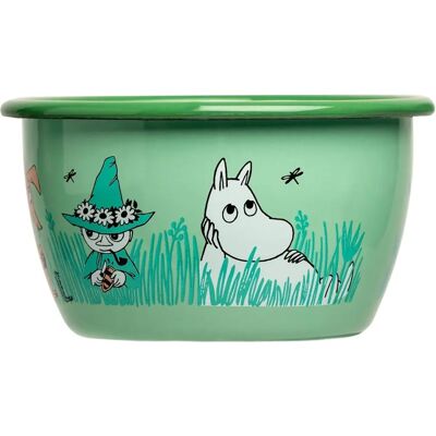 Muurla Grønn Moomin emaljeskål gutter 3 dl - Emaljeskål Muurla Grønn Moomin emaljeskål gutter 3 dl - Emaljeskål