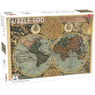 TACTIC - Old Map of the World - 500 Stück - Karten - Puzzle TACTIC - Old Map of the World - 500 Stück - Karten - Puzzle