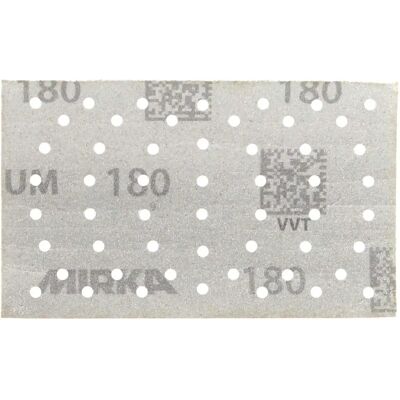 Mirka Iridium slipande - 81x133mm, 180-korn, velcro, 54-hål - Slipande papper Mirka Iridium slipande - 81x133mm, 180-korn, velcro, 54-hål - Slipande papper