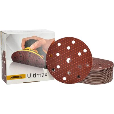Mirka UltiMAX 150mm Slibeskive - P120, Grip, 50 stk Mirka UltiMAX 150mm Slibeskive - P120, Grip, 50 stk