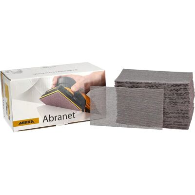 Bandes abrasives Mirka Abranet 70x125mm P120 sans poussière Bandes abrasives Mirka Abranet 70x125mm P120 sans poussière