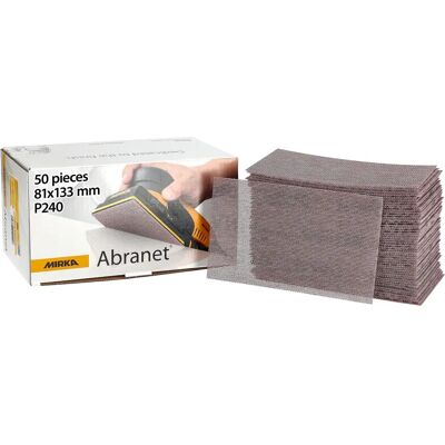 Mirka Abranet Cinta de lijar 81x133mm P240 - Papel abrasivo Mirka Abranet Cinta de lijar 81x133mm P240 - Papel abrasivo