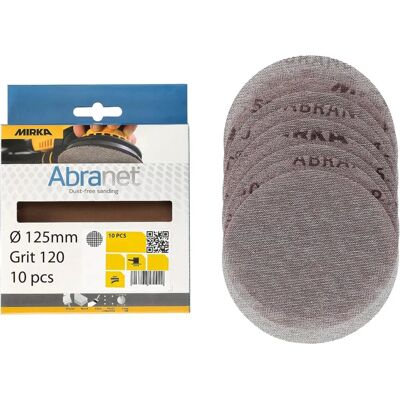 MIRKA Abranet 125mm P120 - Slipdissk MIRKA Abranet 125mm P120 - Slipdissk