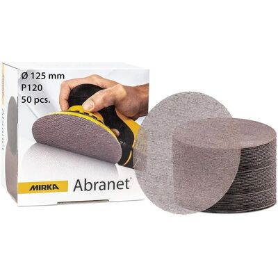Mirka GmbH Abranet 125mm Disco P120 - Lija abrasiva Mirka GmbH Abranet 125mm Disco P120 - Lija abrasiva