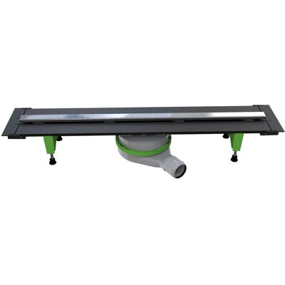 Swiss Aqua Technologies - Verstellbarer Duschkanal - Satin Edelstahl - Füße & Siphon inklusive Swiss Aqua Technologies - Verstellbarer Duschkanal - Satin Edelstahl - Füße & Siphon inklusive