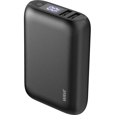 Wave Powerbank 10.000mAh - Kompakt, Dual USB, Schnellladung Wave Powerbank 10.000mAh - Kompakt, Dual USB, Schnellladung