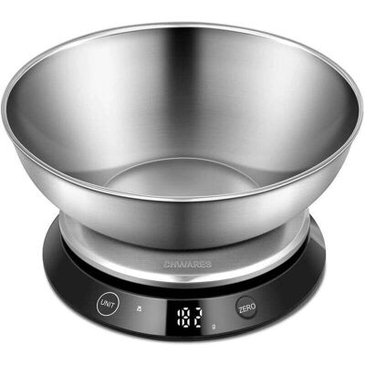 Generic Balanza de Cocina de 5kg-1g - recargable USB - recipiente extraíble 1,4 L Generic Balanza de Cocina de 5kg-1g - recargable USB - recipiente extraíble 1,4 L