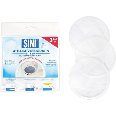 SINI - 25103 - 15cm - 3kpl - Lattiakaivon suodatin SINI - 25103 - 15cm - 3kpl - Lattiakaivon suodatin