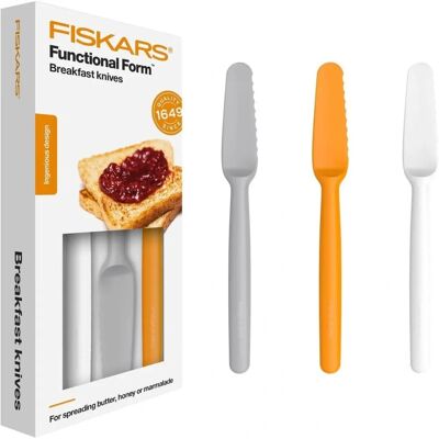 Set di Coltelli da Cucina Fiskars - Arancione, Grigio, Bianco - Set di Coltelli Set di Coltelli da Cucina Fiskars - Arancione, Grigio, Bianco - Set di Coltelli