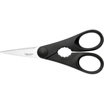 Fiskars 1023820 Küchenschere - Edelstahl, Schwarz, mit Flaschenöffner - Küchenwerkzeug Fiskars 1023820 Küchenschere - Edelstahl, Schwarz, mit Flaschenöffner - Küchenwerkzeug