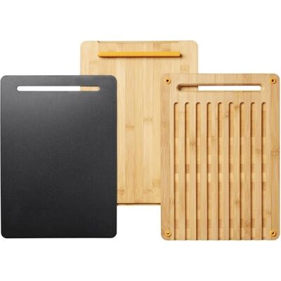 Fiskars Modell 1057550 Bambus Schneidebretter-Set - Küche, Schwarz Fiskars Modell 1057550 Bambus Schneidebretter-Set - Küche, Schwarz