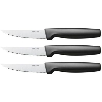 Fiskars Modell 1057564 Rustfritt Stål 3-Pakking Steakknivsett - Kjøkkenkniv Fiskars Modell 1057564 Rustfritt Stål 3-Pakking Steakknivsett - Kjøkkenkniv