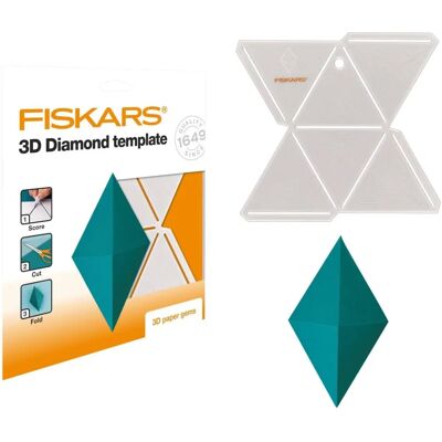 Fiskars Diamant 3D Bastelschablone - Bastelpapier/Schablone Fiskars Diamant 3D Bastelschablone - Bastelpapier/Schablone
