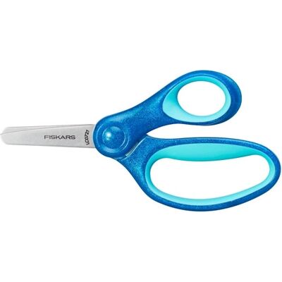 Fiskars 1064073 Kinderschere mit abgerundeter Spitze - Glitzerblau - Kinderschere Fiskars 1064073 Kinderschere mit abgerundeter Spitze - Glitzerblau - Kinderschere