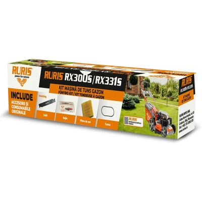 Kit de maintenance pour tondeuse Ruris RX300S RX331S - 46cm - Publicité Kit de maintenance pour tondeuse Ruris RX300S RX331S - 46cm - Publicité