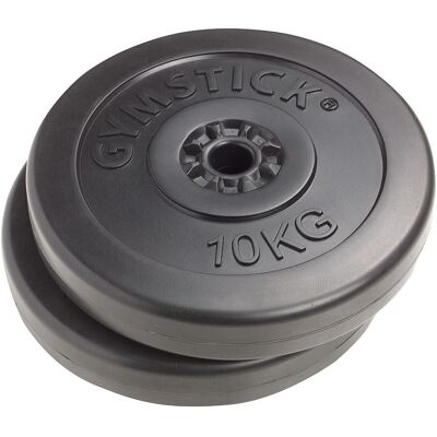 Gymstick Vinyl Plates - 2 X 10kg - Gewichtsscheiben Gymstick Vinyl Plates - 2 X 10kg - Gewichtsscheiben