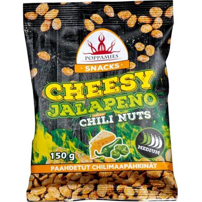 Poppamies - Cheesy Jalapeno Chili Nuts - 150g - Välipaloja Poppamies - Cheesy Jalapeno Chili Nuts - 150g - Välipaloja