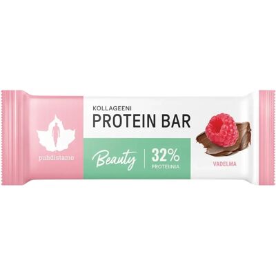 Puhdistamo - Kollageeni Beauty - Vadelma - Protein bar Puhdistamo - Kollageeni Beauty - Vadelma - Protein bar