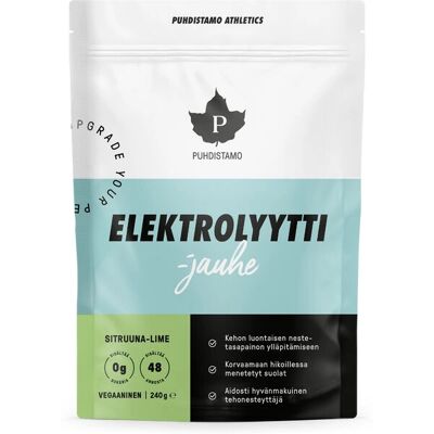 Puhdistamo Sitruuna-Limen elektrolyyttijauhe - Jälkiharjoitteluvalmiste Puhdistamo Sitruuna-Limen elektrolyyttijauhe - Jälkiharjoitteluvalmiste