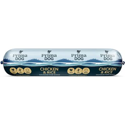 PrimaDog kyckling- och riskorv 800 g - Hundmat PrimaDog kyckling- och riskorv 800 g - Hundmat