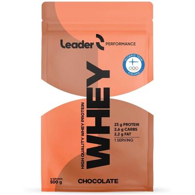 Leader Performance Whey Proteiini - Korkealaatuinen suomalainen heraproteiinikonsentraatti - 500 g Leader Performance Whey Proteiini - Korkealaatuinen suomalainen heraproteiinikonsentraatti - 500 g