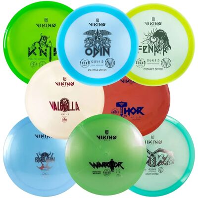 Viking Discs 8 kiekon turnauspakkaus - Vakaa, Korkealaatuinen Viking Discs 8 kiekon turnauspakkaus - Vakaa, Korkealaatuinen