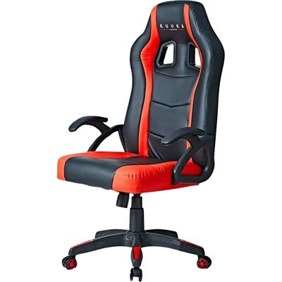Kuura Gaming pelituoli - Ergonominen, Korkeussäädettävä, Musta-Punainen Kuura Gaming pelituoli - Ergonominen, Korkeussäädettävä, Musta-Punainen