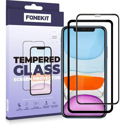 Protecteur d'écran FoneKit iPhone 11/XR Noir - Publicité Protecteur d'écran FoneKit iPhone 11/XR Noir - Publicité