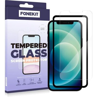FoneKit Protecteur d'Écran en Verre Trempé pour iPhone 12 / 12 Pro - 9H Résistance - Publicité FoneKit Protecteur d'Écran en Verre Trempé pour iPhone 12 / 12 Pro - 9H Résistance - Publicité