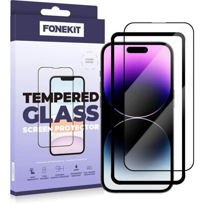 Protection d'écran FoneKit pour iPhone 14 Pro Max - Noir - Publicité Protection d'écran FoneKit pour iPhone 14 Pro Max - Noir - Publicité