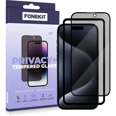 Protection écran complète FoneKit Privacy+ pour iPhone 15 Pro Max - Publicité Protection écran complète FoneKit Privacy+ pour iPhone 15 Pro Max - Publicité