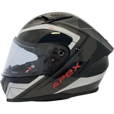 Apex - FI100 - Grau Schwarz Rot - XL 61/62 - Helmet Apex - FI100 - Grau Schwarz Rot - XL 61/62 - Helmet