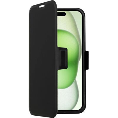 Étui portefeuille iPhone 16 Plus - Cuir écologique, TPU - Noir - Publicité Étui portefeuille iPhone 16 Plus - Cuir écologique, TPU - Noir - Publicité
