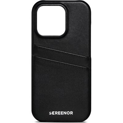 Nahkainen korttikotelo iPhone 16 Prolle - Puhelimen suojakotelo Nahkainen korttikotelo iPhone 16 Prolle - Puhelimen suojakotelo