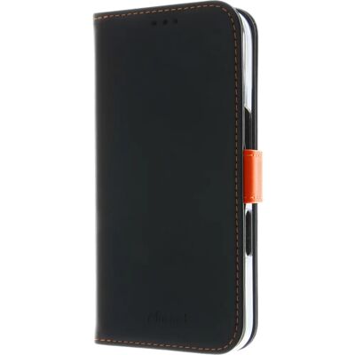 Étui flip Insmat iPhone 16 - Noir, Orange - Coque - Publicité Étui flip Insmat iPhone 16 - Noir, Orange - Coque - Publicité