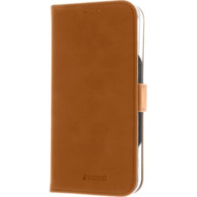 Insmat Flipcase marron pour iPhone 16 Pro - Publicité Insmat Flipcase marron pour iPhone 16 Pro - Publicité