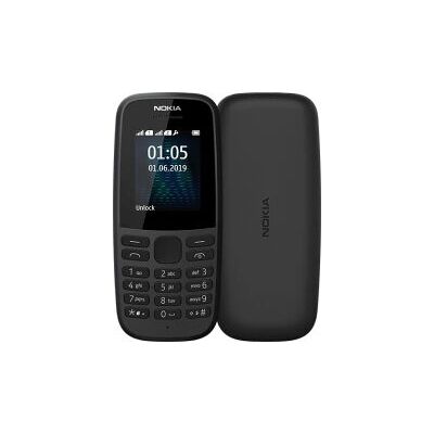 Nokia 105 Musta - Peruspuhelin, Dual SIM, 1,8" LCD, 800mAh akku Nokia 105 Musta - Peruspuhelin, Dual SIM, 1,8" LCD, 800mAh akku