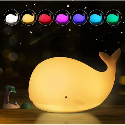 AIPERQ - Whale - Silicona - USB Recargable - Luz Nocturna AIPERQ - Whale - Silicona - USB Recargable - Luz Nocturna