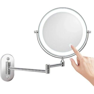 Aiperq - LED Makeup Mirror - 8 inch - 1x/10x - Makeup Mirror Aiperq - LED Makeup Mirror - 8 inch - 1x/10x - Makeup Mirror