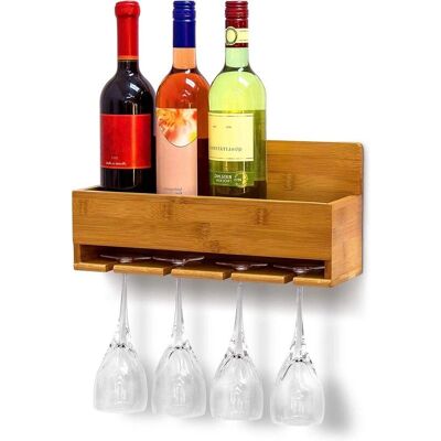 SoBuy - Wandgemonteerd - 17x37x115 cm - Wijnrek SoBuy - Wandgemonteerd - 17x37x115 cm - Wijnrek