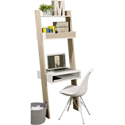SoBuy Étagère Murale avec Tiroir - Échelle et Poste de Travail - Publicité SoBuy Étagère Murale avec Tiroir - Échelle et Poste de Travail - Publicité