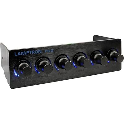 Lamptron FC2 5,25" Gehäuselüftersteuerung - Schwarz Lamptron FC2 5,25" Gehäuselüftersteuerung - Schwarz