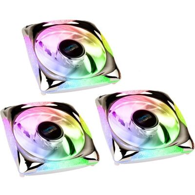 Lamptron - PLUTO+ ARGB PWM - 3x120mm - Silber - PC-Lüfter Lamptron - PLUTO+ ARGB PWM - 3x120mm - Silber - PC-Lüfter
