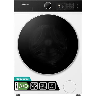 Hisense WD5I8043BWF Máquina de lavar-secar - Eficiente em energia, Tela inteligente, 8kg Hisense WD5I8043BWF Máquina de lavar-secar - Eficiente em energia, Tela inteligente, 8kg