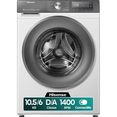 Hisense WD3S1043BW7 Lavatrici Asciugatrice - Auto Wash, LED, 10.5kg Hisense WD3S1043BW7 Lavatrici Asciugatrice - Auto Wash, LED, 10.5kg